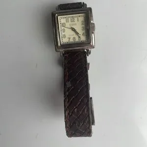 ECCLISSI women’s watch Sterling silver brown leather band white & turquoise face Ecclissi Sterling Silver Turquoise Face Leather Band  main image 3
